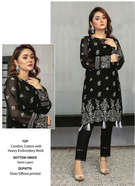 Salina Black And White By Alk Khushbu Pakistani Suits Catalog
 Catalog